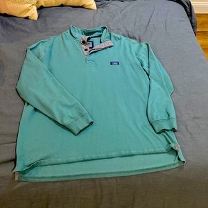 LL Bean Green Long Sleeve Henley Pullover XXL Tall